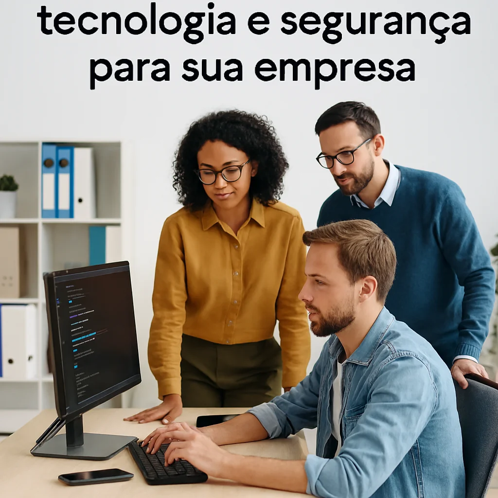 Equipe de TI terceirizada oferecendo suporte técnico para empresas em São Paulo